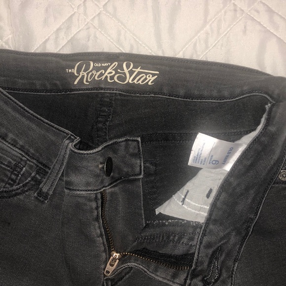 Gray Old Navy RockStar Jeans with Stretch - Picture 2 of 4